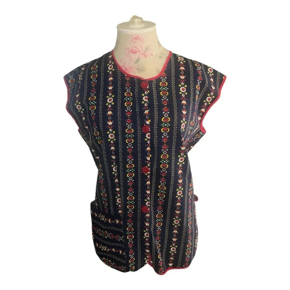 Vintage printed Housecoat Apron beautifully homemade for domestic diva - Picture 1 of 6